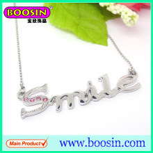 Wholesale Custom Crystal Personalized Letter Pendant Necklace